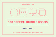 Speech Bubble Icons, an Outline Icon by Made by Made (Thumbnail 1 of 7)