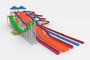 3D Model Waterpark Slide 12