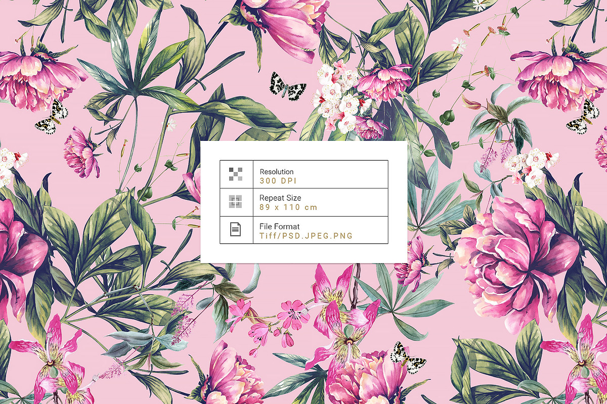 Peony Reverie Prints & Motifs, a Pattern Graphic by Pink Linen (Photo 4 of 10)