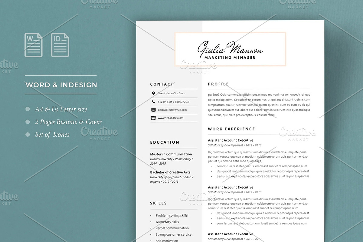 ATSL Minimilasit CV Resume, a Resume Template by Dimas Rizki Pratama (Photo 2 of 16)