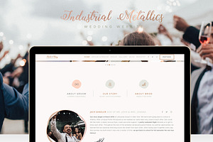 Industrial Metallics Wedding Website