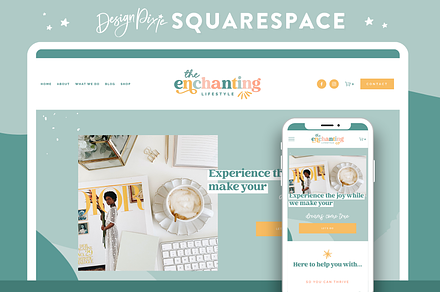 Enchanting Squarespace Template, a Squarespace Template by Design Pixie