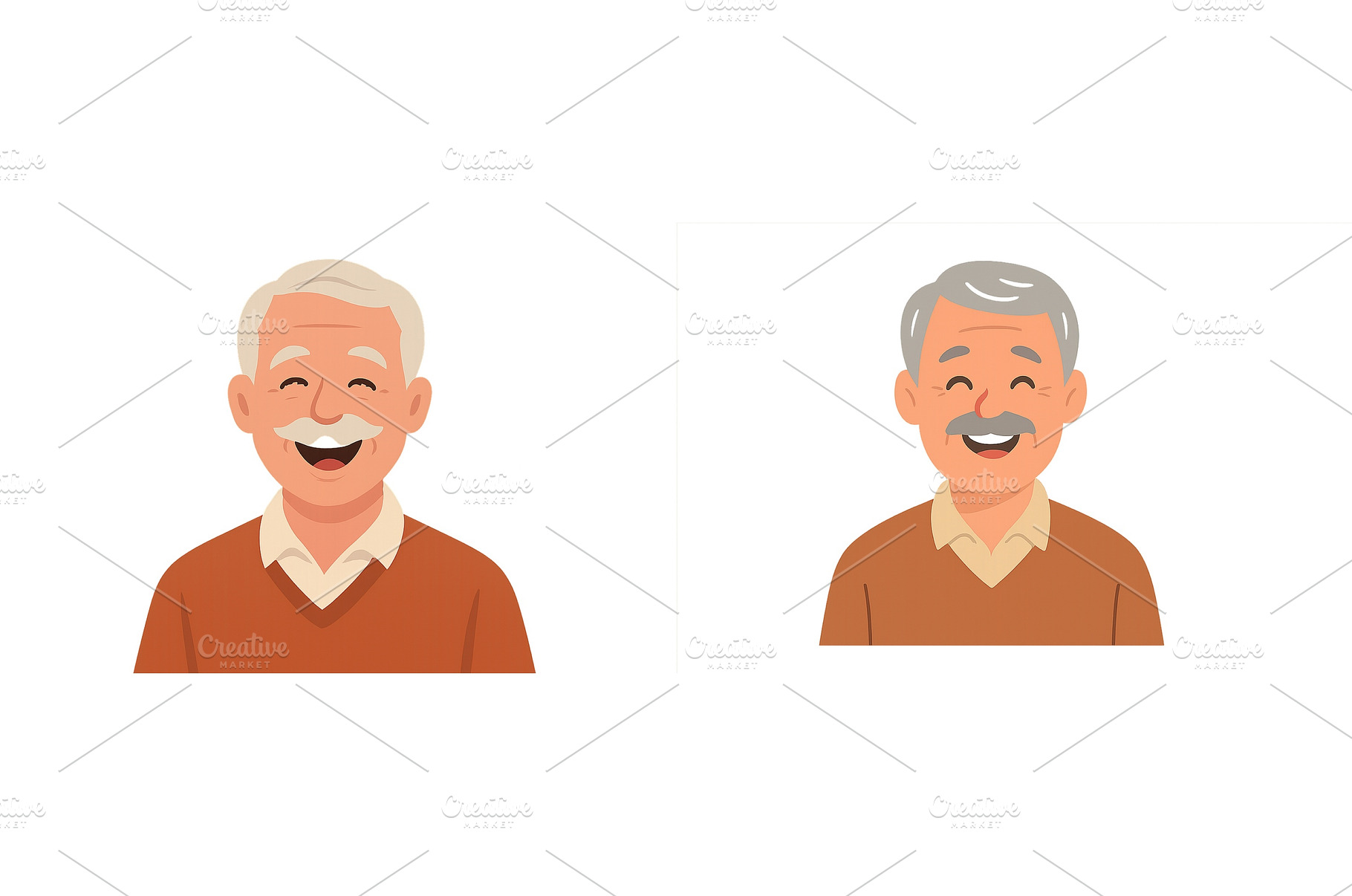 Happy older man smiling with grey, a Person Photo by ZinetroN