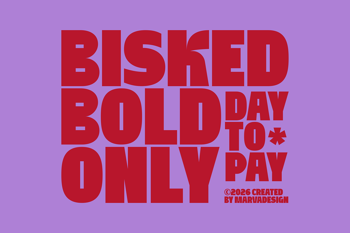 Bisked Font, a Sans Serif Font by Marvadesign (Photo 2 of 11)