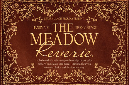 Meadow Reverie - Trio Vintage, a Script Font by Setara Langit Studio