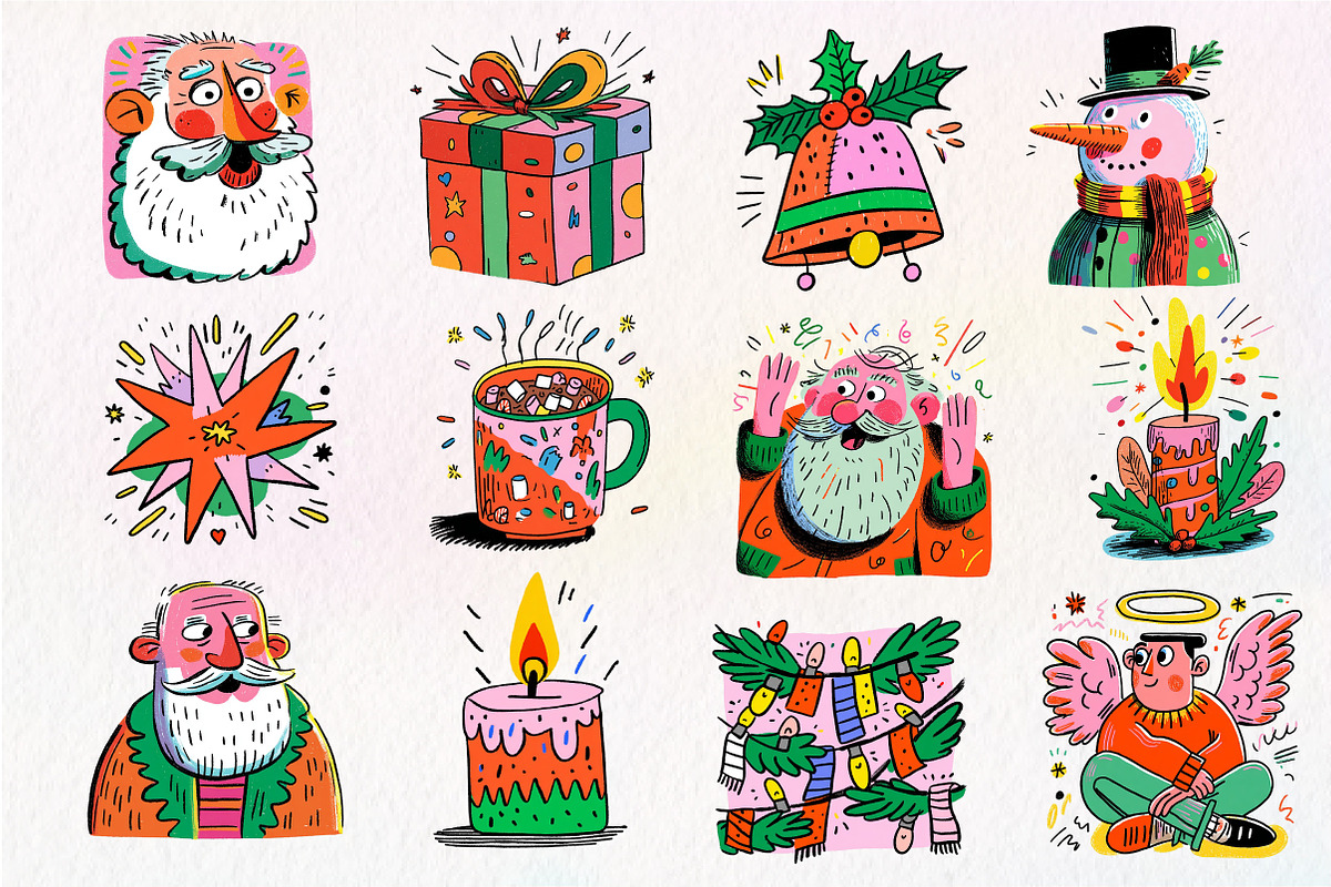 Hand-Drawn Christmas Clipart PNG, an Illustration by Dream Creation (Photo 5 of 5)