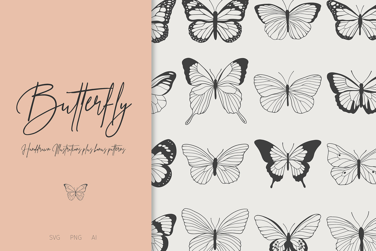 Butterfly | Vector illustrations, an Object Illustration by Wander Designs (Photo 1 of 7)