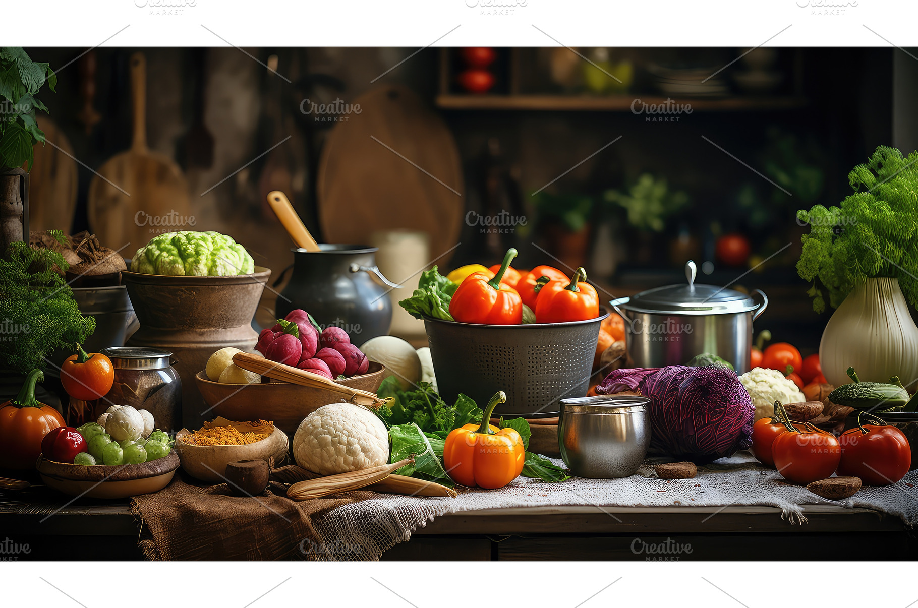 recipe kitchen food background ai, a Food & Drink Photo by pikepicture