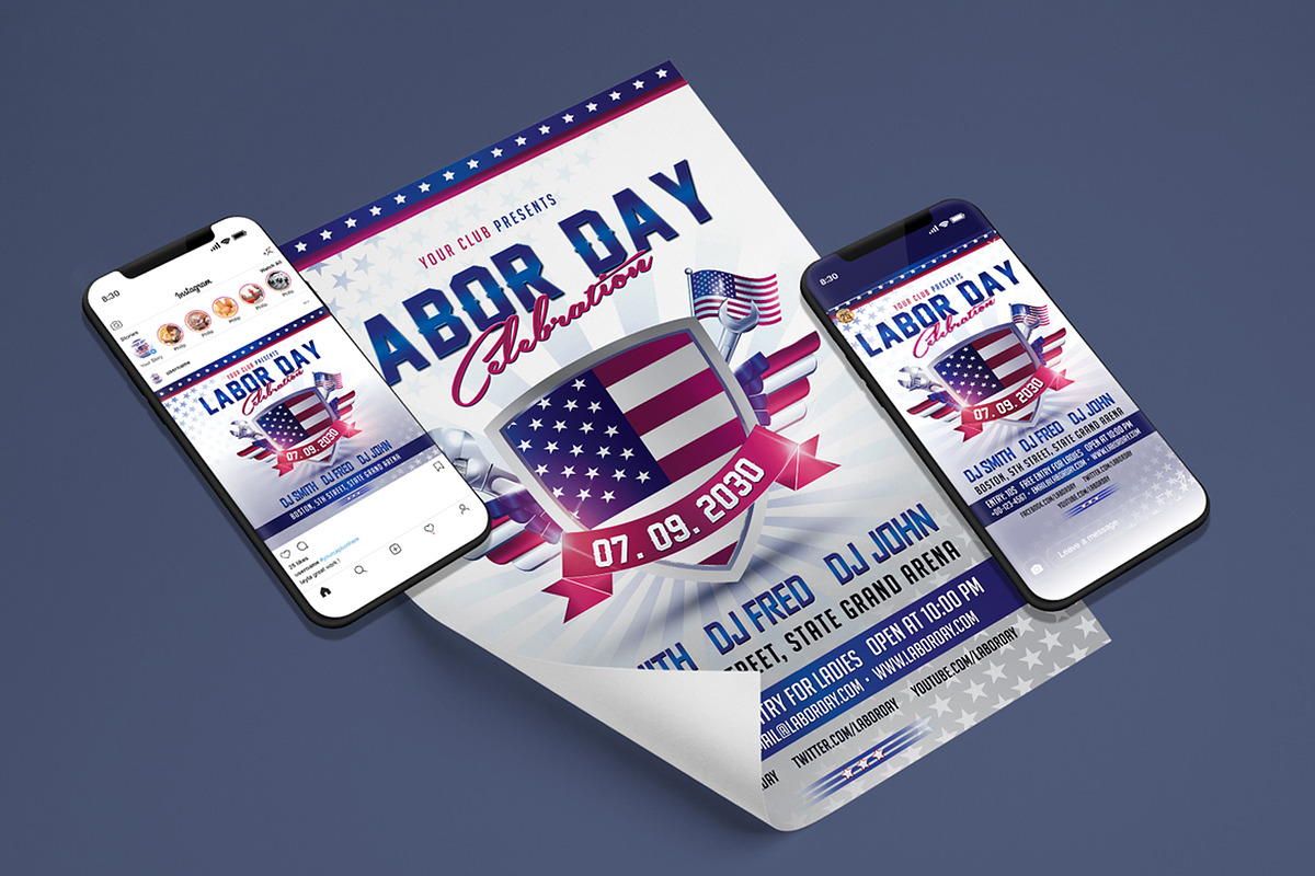 Labor Day Celebration Flyer Set, a Flyer Template by Totem Design Studio (Photo 3 of 5)