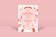 Doodle Christmas Dinner Invitation, a Card Template by Guuver (Thumbnail 1 of 3)