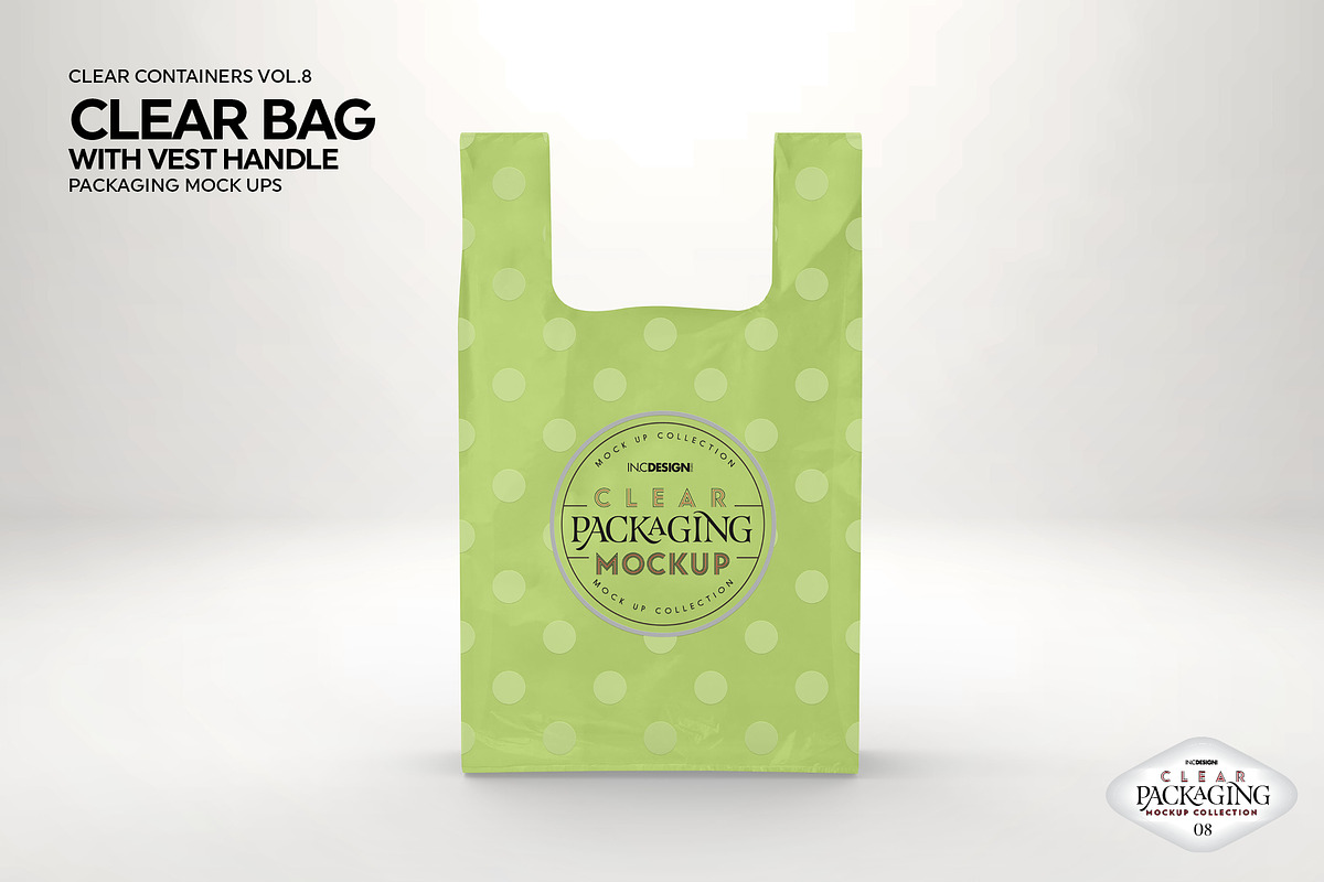 Clear Bag with Vest Handle Mockup, a Product Mockup by INCDesign (Photo 5 of 7)