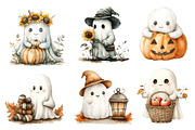 Cute Boho Fall Ghost Clipart, an Illustration by Dream Creation (Thumbnail 6 of 7)