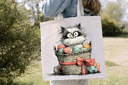 Whimsical Easter Cats Clipart Bundle, an Illustration by Canvas Craft (Thumbnail 6 of 7)