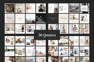 Minimal Yoga Instagra Template Canva