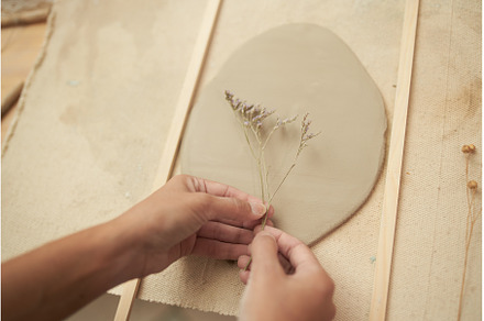 Artisan making botanical print on, an Arts & Entertainment Photo by Sergey Mironov's store