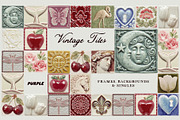 Vintage Tiles: Frames, Backgrounds, an Object Graphic by Purple (Thumbnail 12 of 12)
