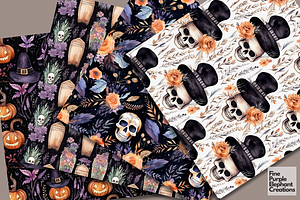 Boho Halloween Spooky Pattern