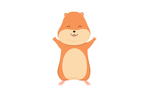 Cartoon hamster. Fluffy domestic pet, an Animal Illustration by the8monkey