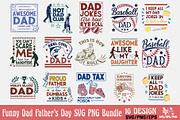 Funny Dad Father’s Day SVG Bundle, an Object Illustration by Ya_ Design Store (Thumbnail 1 of 40)