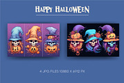 Set Halloween Skull posters. Clipart, a Decorative Illustration by KENO Mascots (Thumbnail 5 of 5)