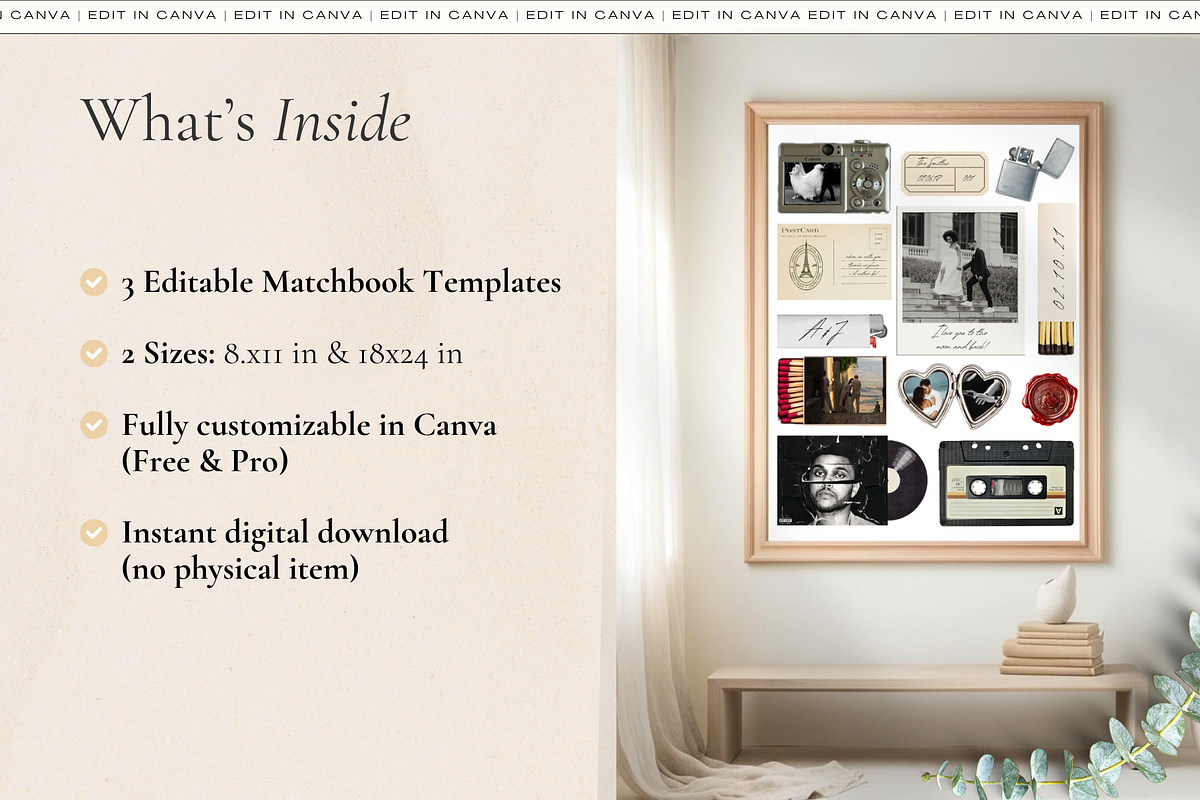 Editable Matchbook Poster Templates, a Poster Template by Matisse Studio (Photo 2 of 7)