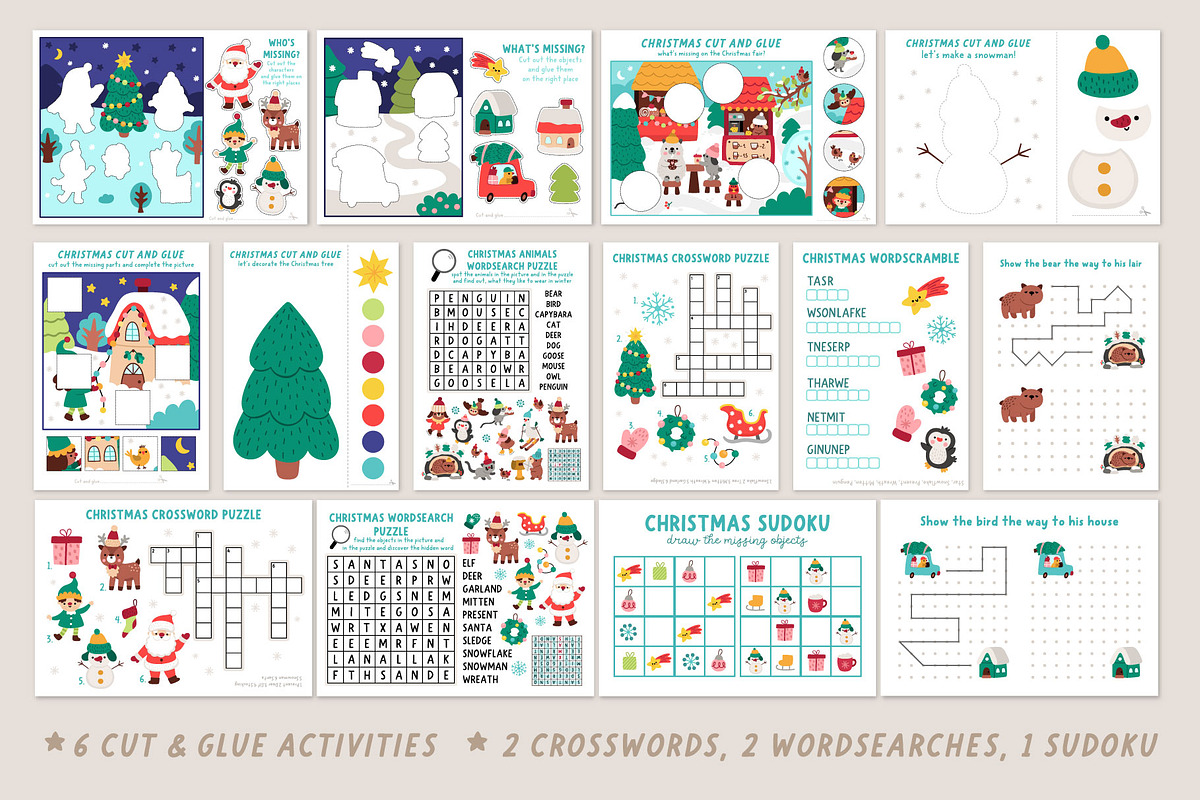 Christmas village games kit for kids, an Education Illustration by Lexi Claus (Photo 8 of 15)