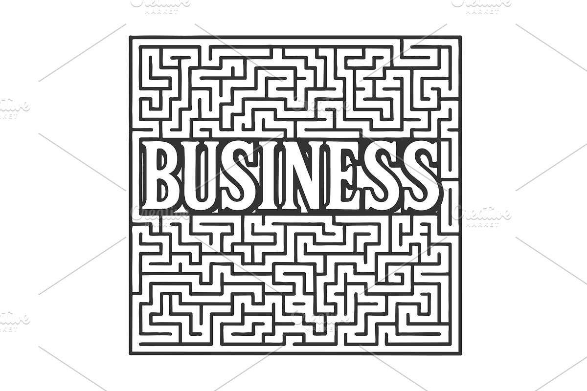 Business Maze Concept Complexity and, a Finance Illustration by AlexArt