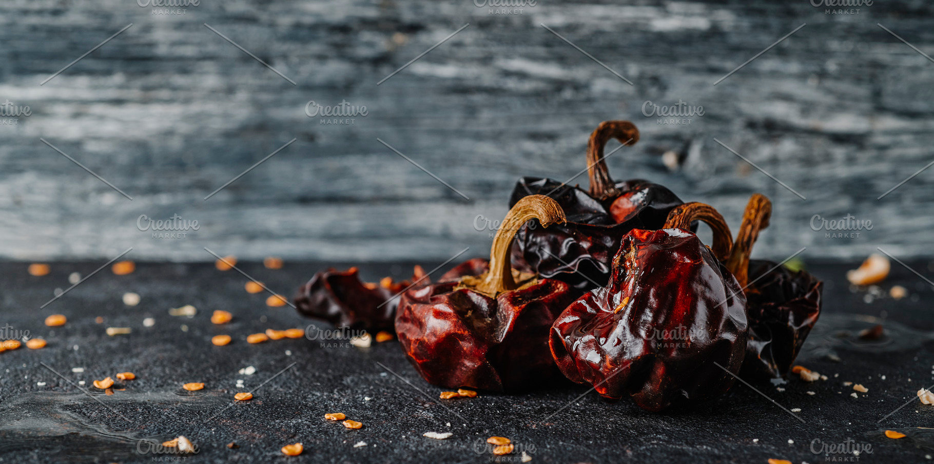 spanish dried nora peppers, web banner, a Photo by Nito
