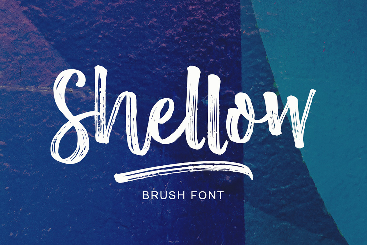 Shellow Brush, a Script Font by Stripes Studio (Photo 1 of 7)