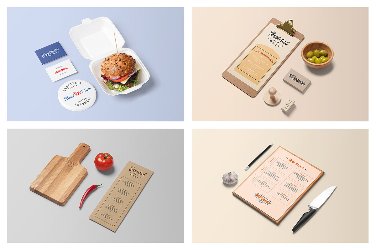 Restaurant Stationery Mockups, a Packaging Mockup by MockupForest (Photo 5 of 8)
