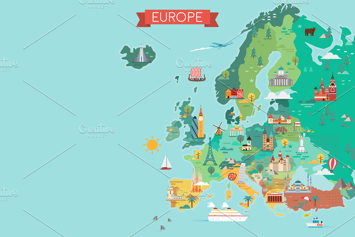 World Travel Map, an Animal Illustration by GlebTagirov (Photo 5 of 7)