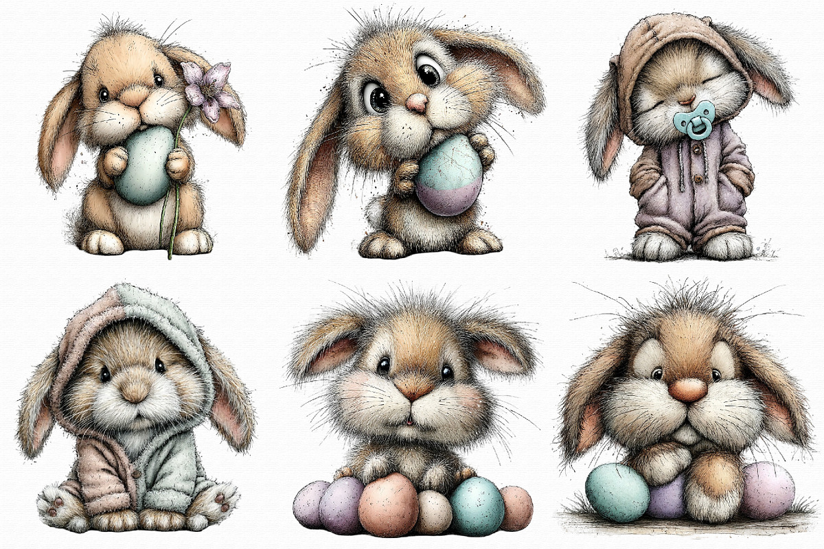 Baby Bunny Clipart, an Illustration by Libby Wishes (Photo 6 of 7)
