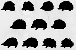 Hedgehog Silhouette SVG, an Animal Illustration by newminddesign