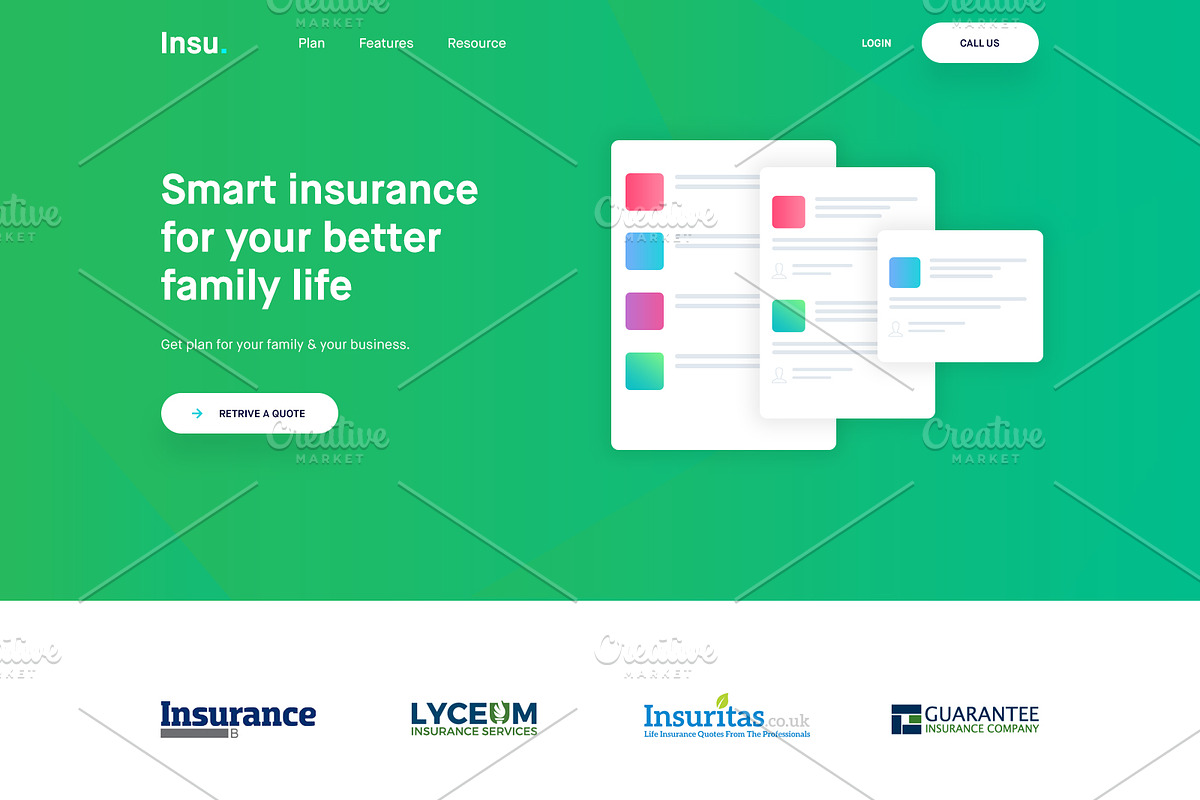 Insurance Landing Page, a Landing Page Template by Sujun Baidyaa (Photo 4 of 4)