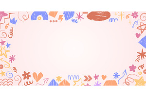 Kindergarten crayon border with, an Illustration by art PVP - market