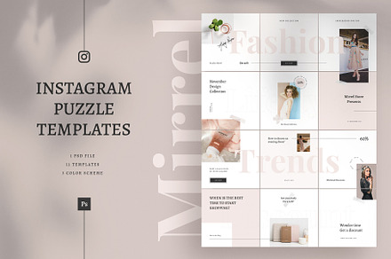 Mirrel Instagram Puzzle Templates