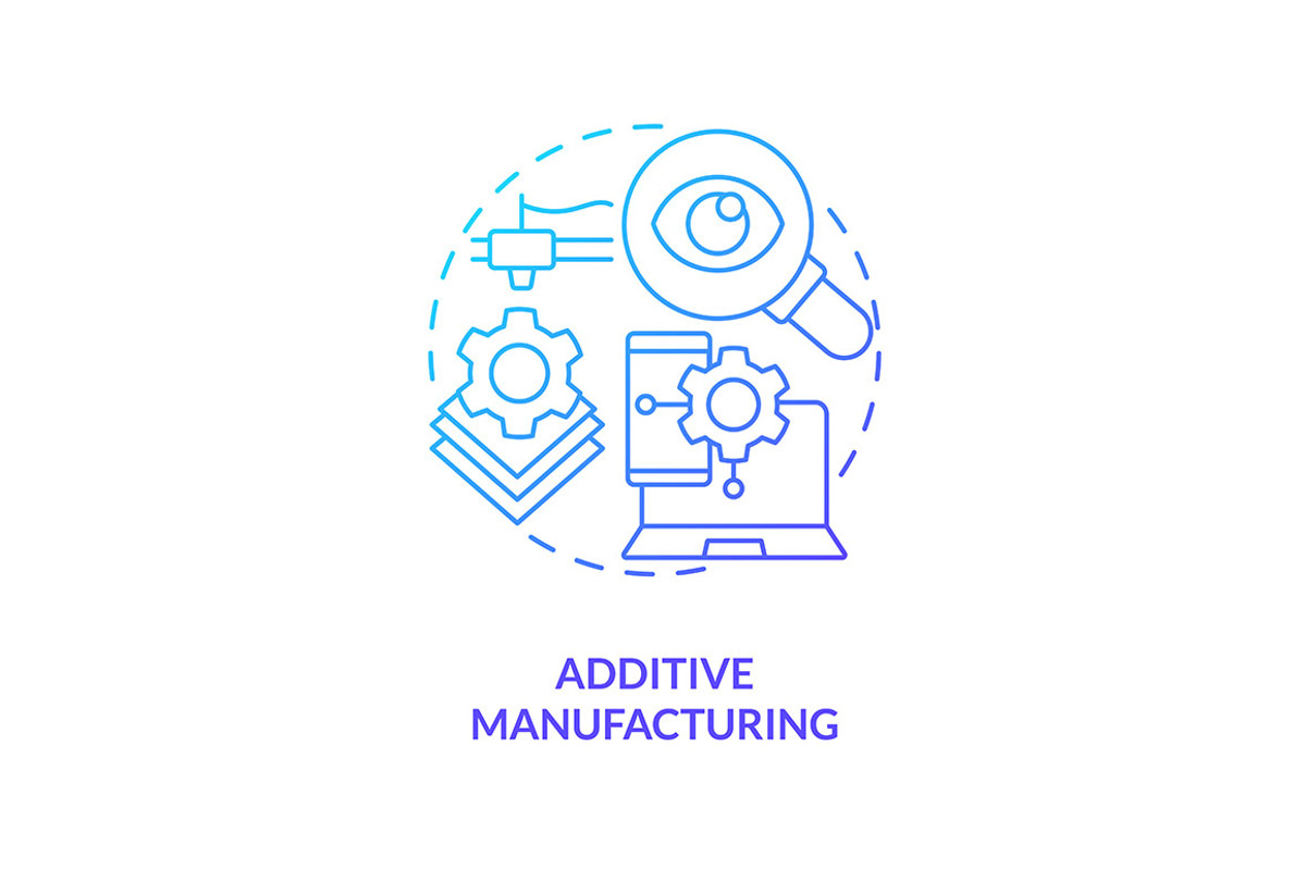 Additive manufacturing blue gradient, an Icon by IMG Visuals