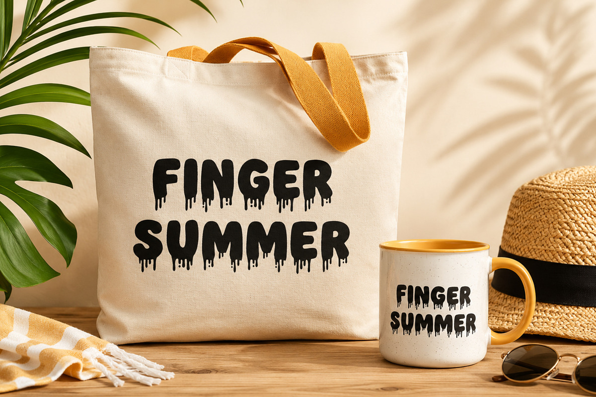 Finger Summer - Display font, a Sans Serif Font by Limited.studio (Photo 2 of 6)