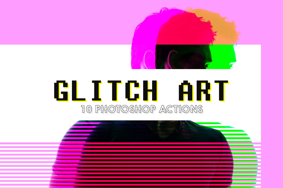 10 Glitch Art Photoshop Actions preview 6