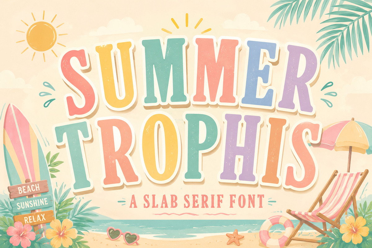 Summer Trophis, a Slab Serif Font by Limited.studio (Photo 1 of 4)