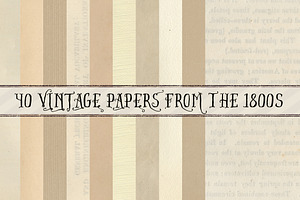1800s Paper Pack 40 Hi-Res JPGs