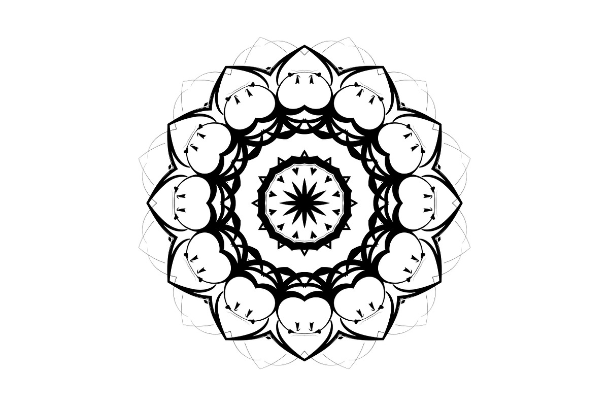 Black White Mandala Illustration Set, a Decorative Illustration by NJ Himel (Photo 93 of 101)