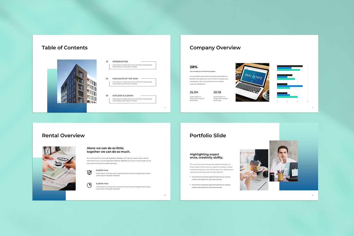 Annual report Presentation Template preview 4