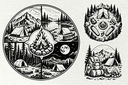 Camping Scenes Adventure Graphics, a Sport Illustration by DENIDigitalArtSudio (Thumbnail 6 of 8)