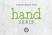 Hand Serif: a hand drawn font, a Font by Rachel Ortiz (Thumbnail 1 of 6)