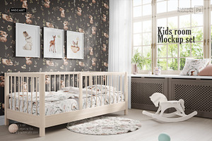 Kids Bedroom Mockup Set 1