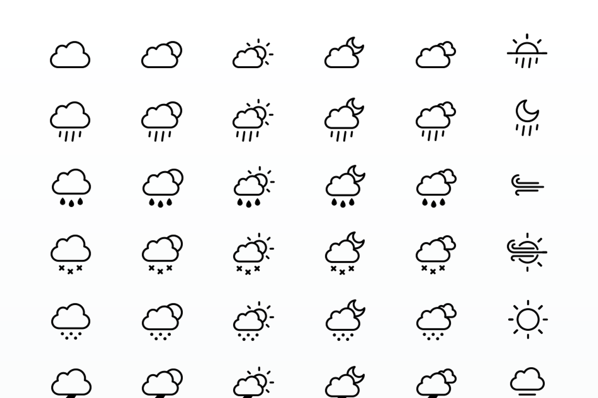 Weather Glyph Set, an Icon by Web Icon Set (Photo 2 of 4)