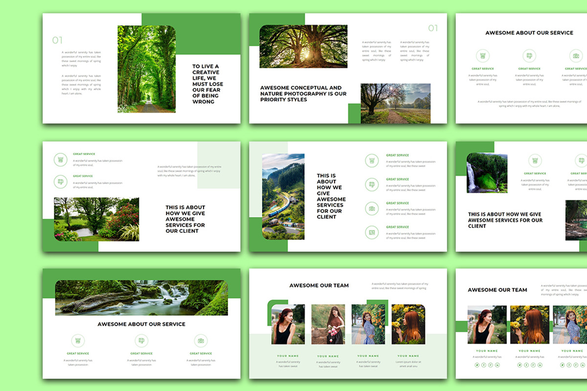Naturee - Naturee PowerPoint, a Presentation Template by Raseuki (Photo 4 of 6)