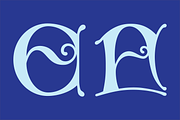 Gothic Initials Nine Font, a Script Font by GG Design (Thumbnail 4 of 14)