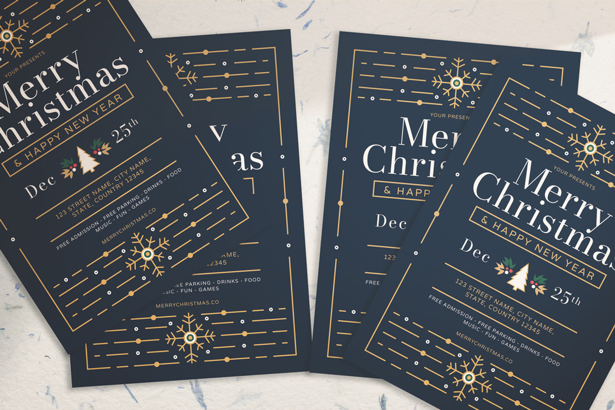 Merry Christmas Flyer Set, a Flyer Template by KMZVR.Lab (Photo 3 of 6)